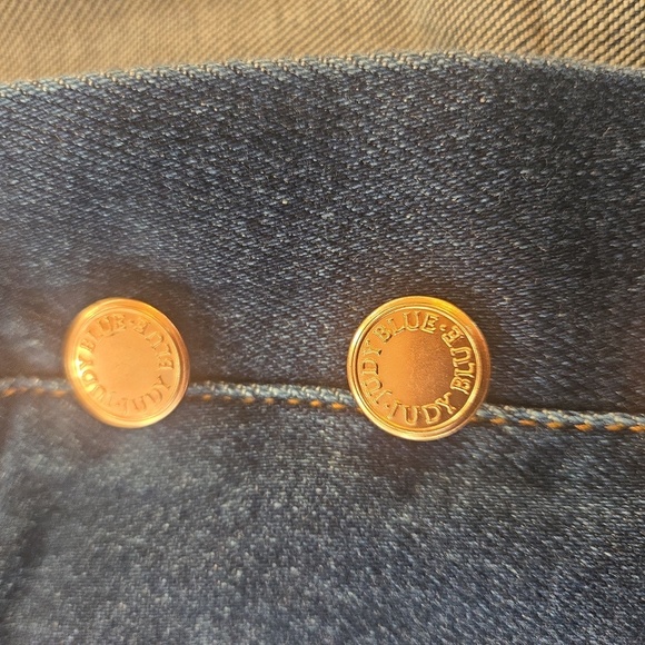 NWT Judy Blue Dad Jeans High Waisted Button Fly Straight Leg Stone Wash Blue 22W - Picture 7 of 13